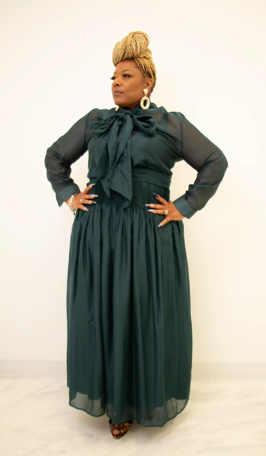 HER Emerald Green Skirt Set